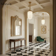 Geotower Glass Large Opal-Glass Skyscraper Pendant – Architectural Art Deco Hanging Light for Dining Room